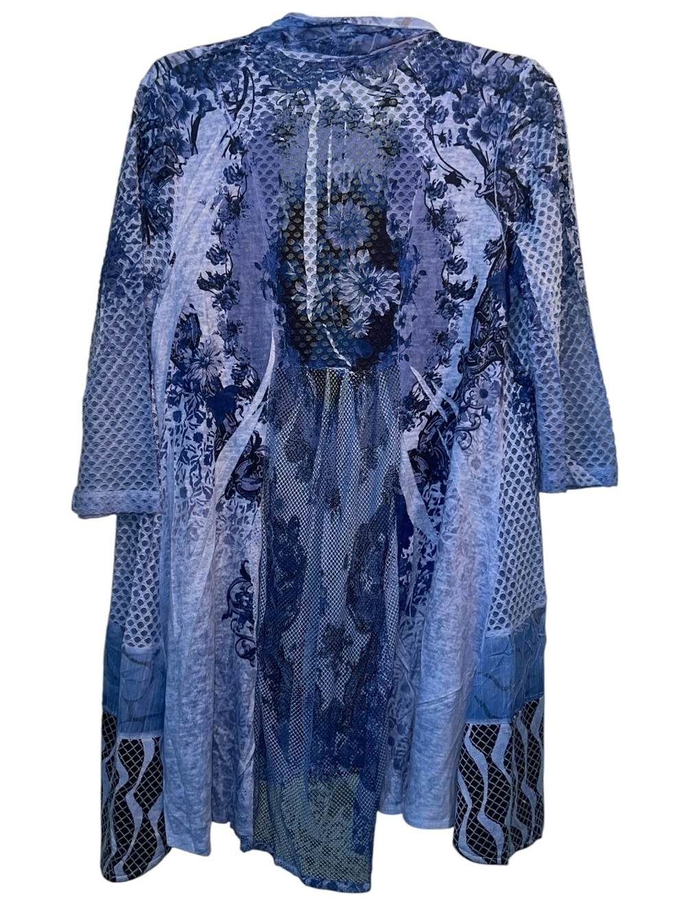 Kamana Kimono Ethereal blue Dreamscape cardigan. Size medium GUC - Picture 5 of 9
